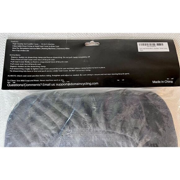 NWT Domain Cycling Extra Large Gel Exercise Bike Seat Cushion Cover - Picture 6 of 10